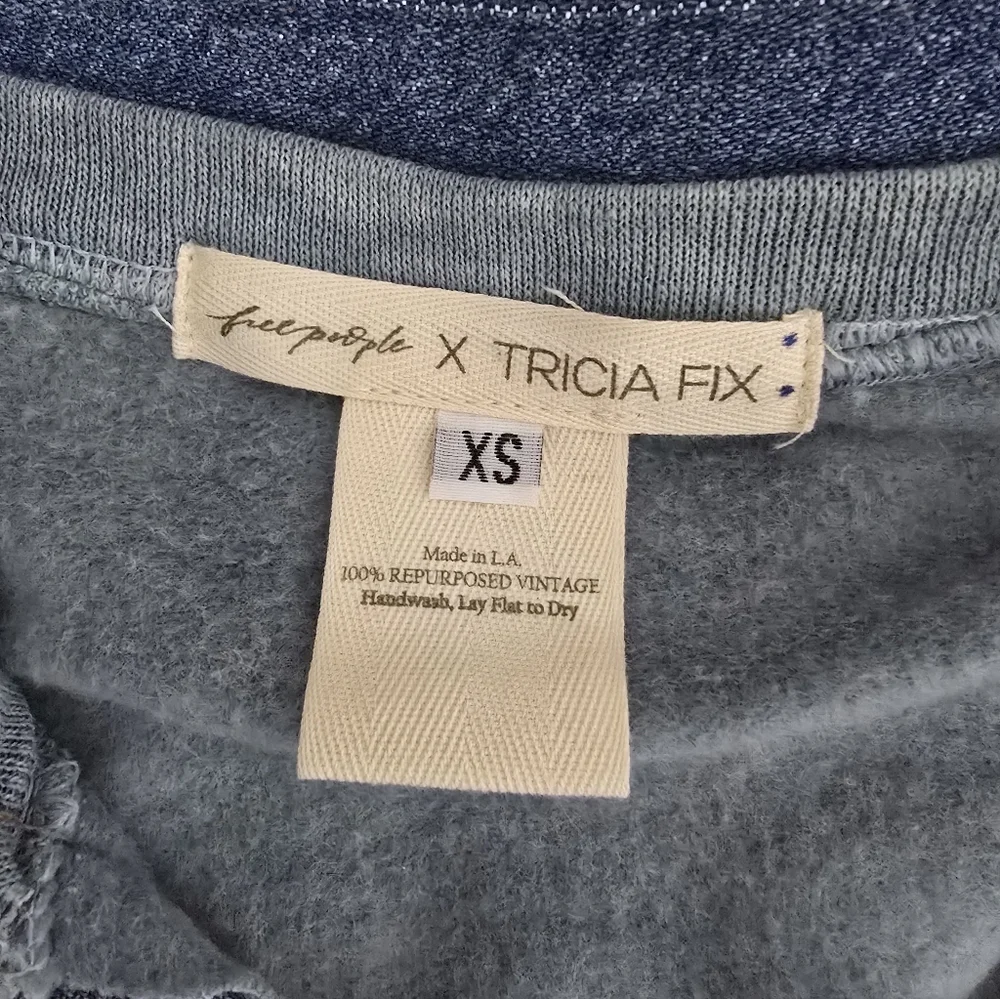 NWOT Free People x Tricia Fix Denim Collar Shirt Xsmall - Picture 5 of 5